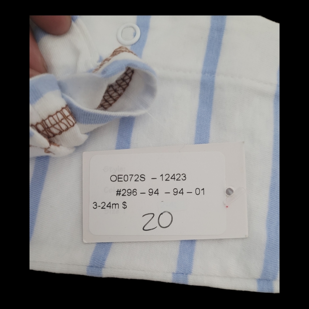 Baby Luigi Boy's Stripe Romper - Picture 10 of 12